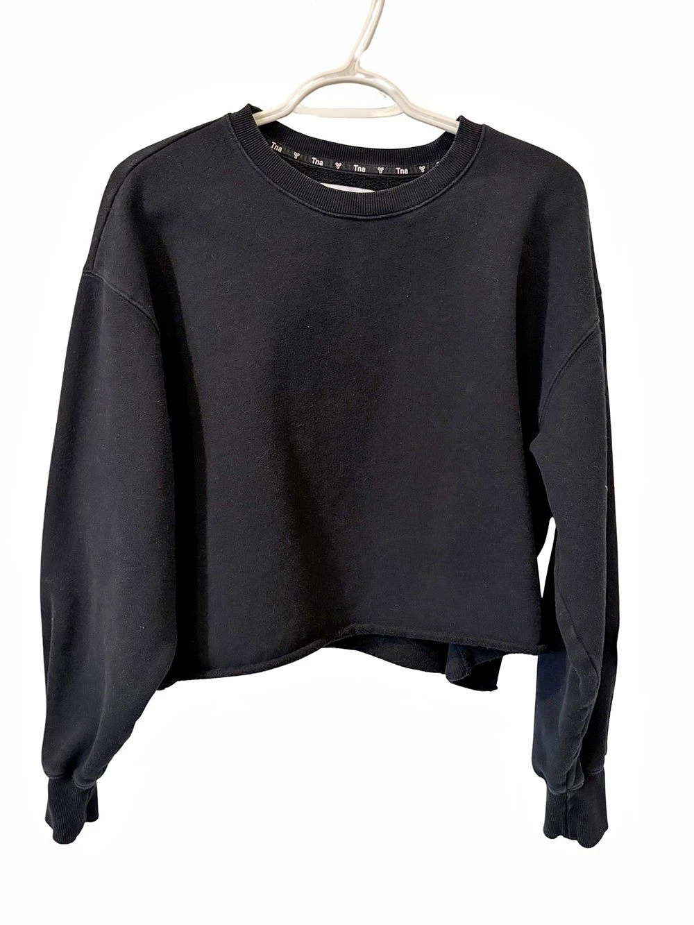 Tna Boyfriend Cropped Sweatshirt Black XS